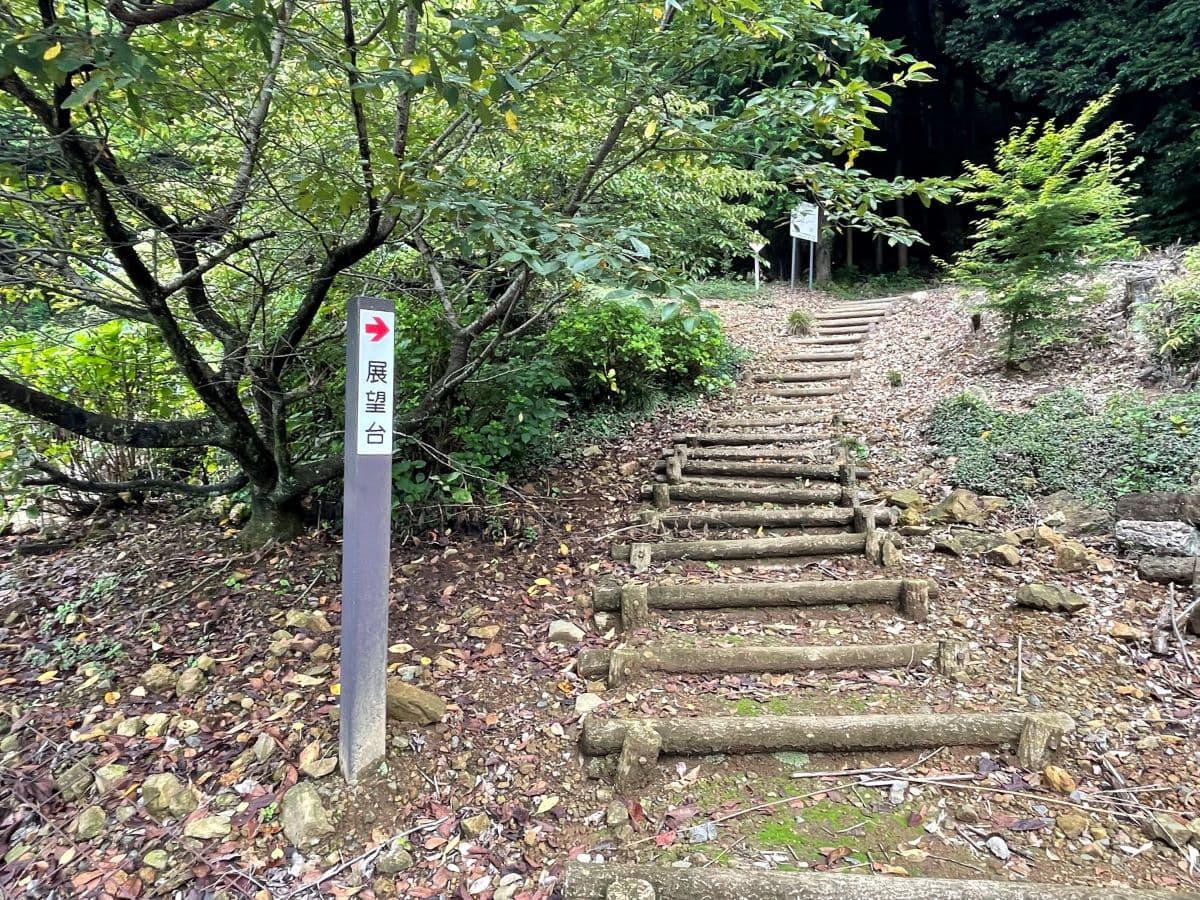 展望台入口案内板